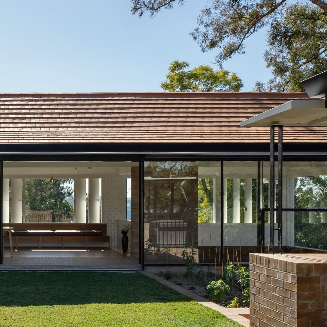 modern home with terracotta roof