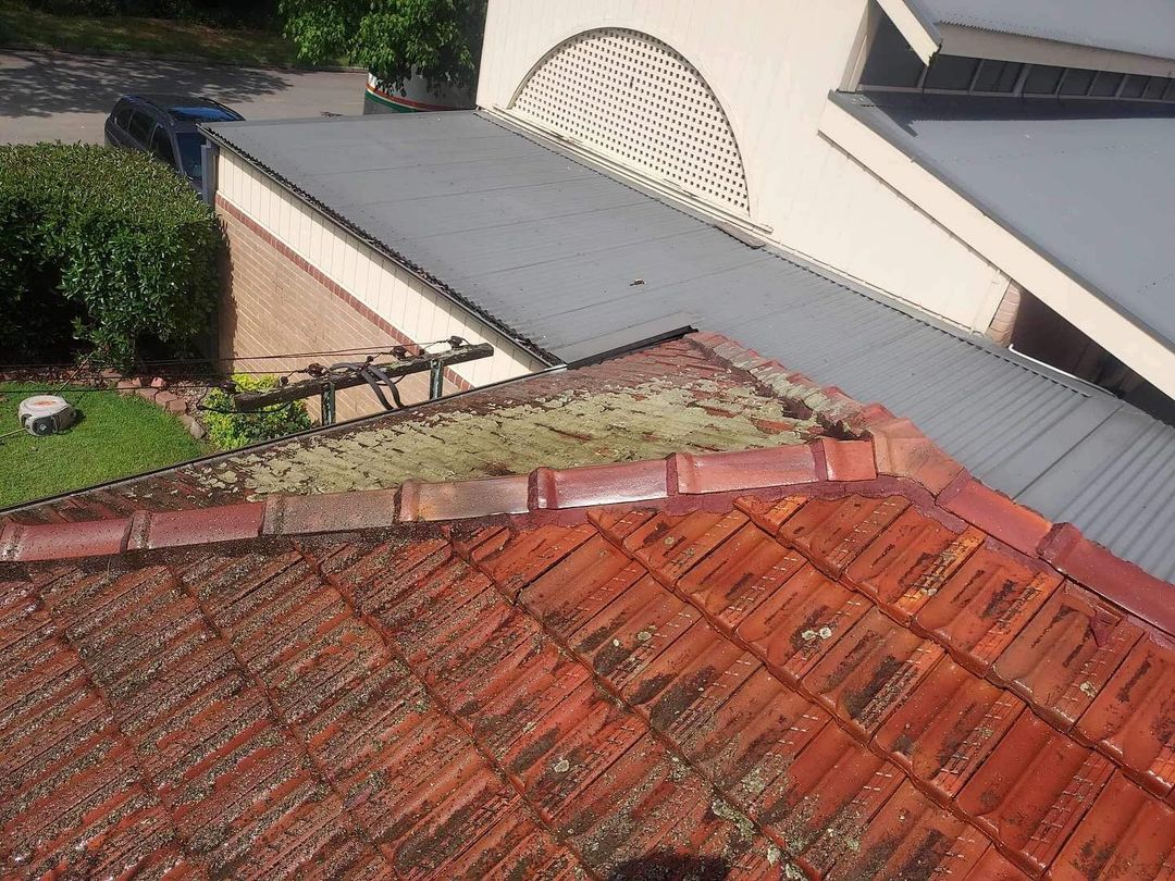 dirty terracotta tiles