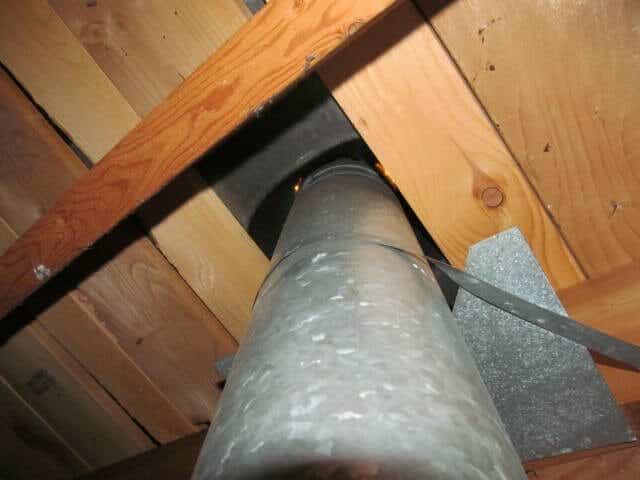 Furnace Vent Clearance to Wood or Combustible Materials Can Be A Fire Safety Concern if Too Close