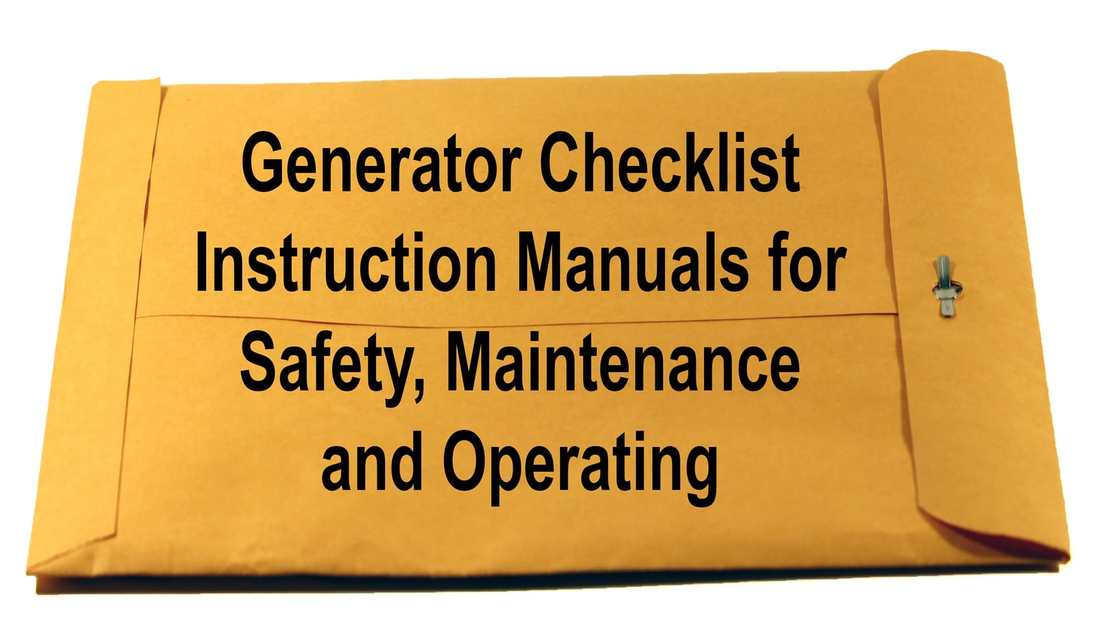 Generator Instuctions Storage