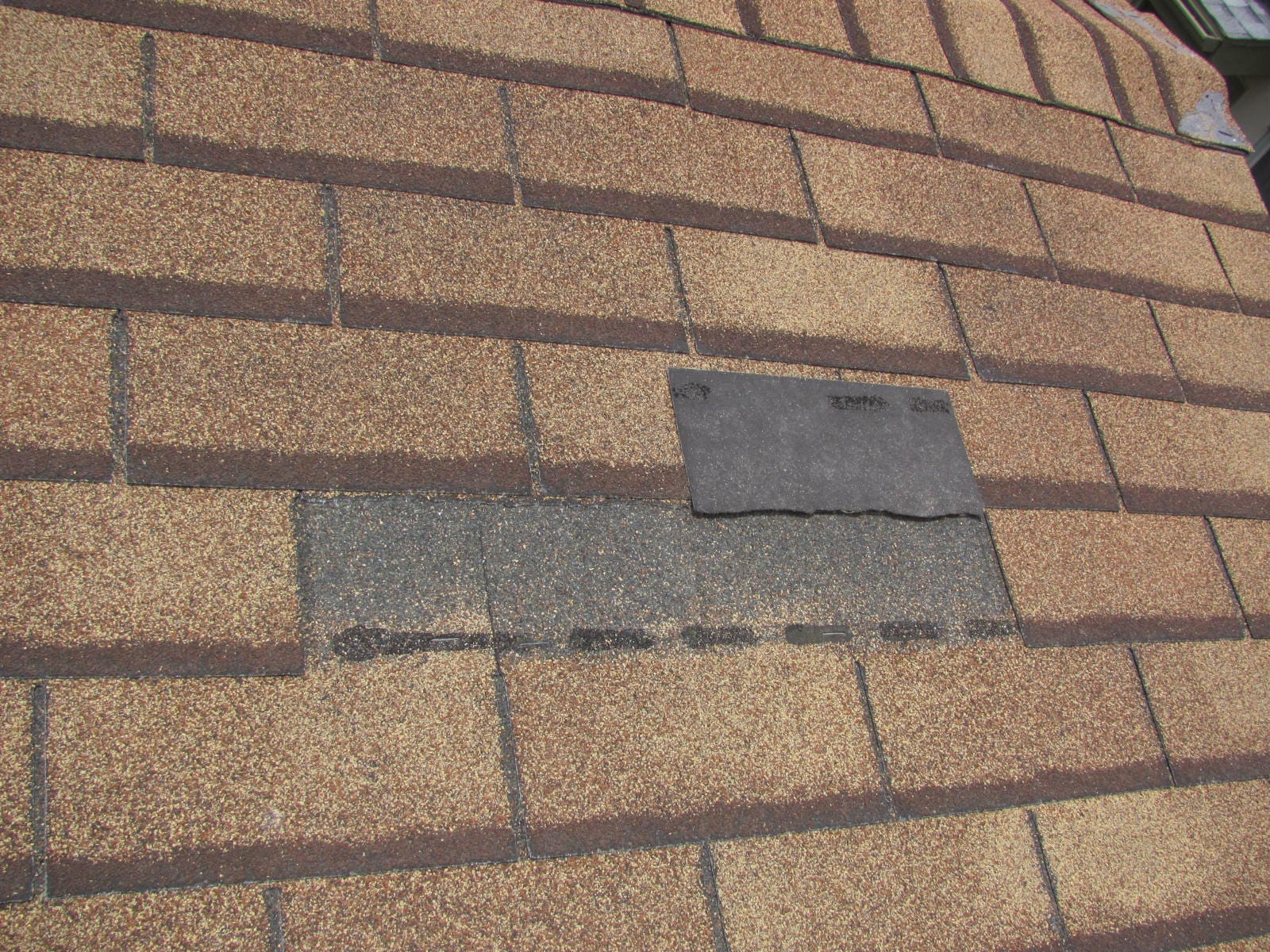 Composition Shingle Missing or Damaged: Check the "underlayment, Installation and the Roofs' Sheeting