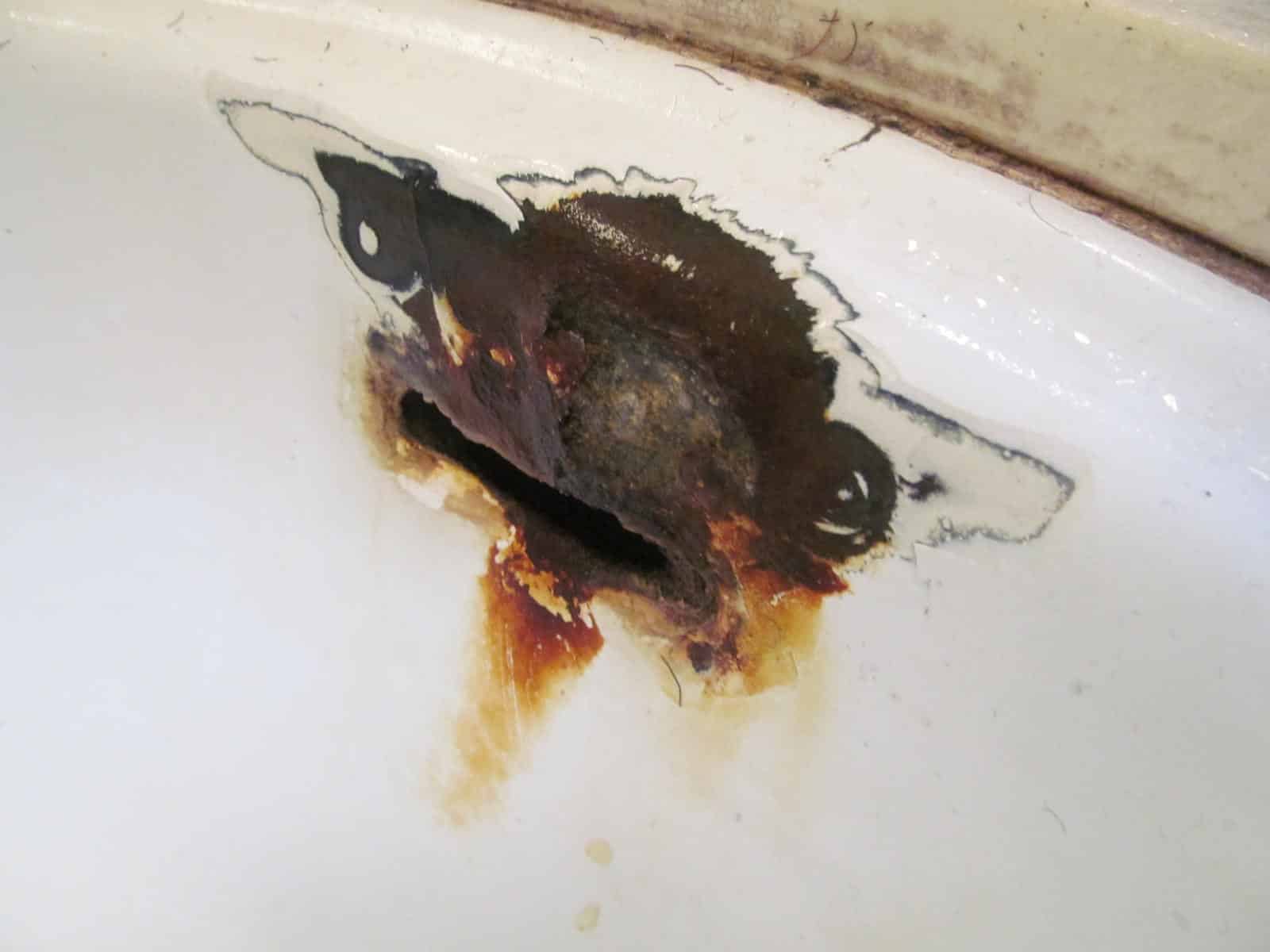 Pressed Steel Bathroom Sink: Rust, Deterioration, Leaking