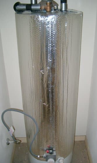 Foil bubble water heater blanket
