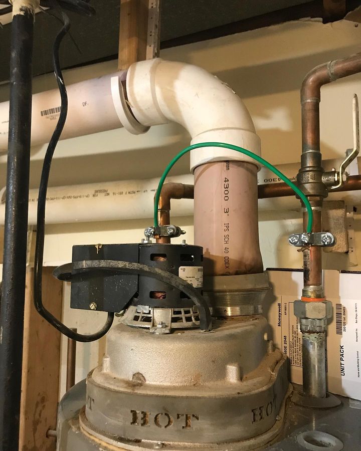 melted PVC vent pipe gas water heater