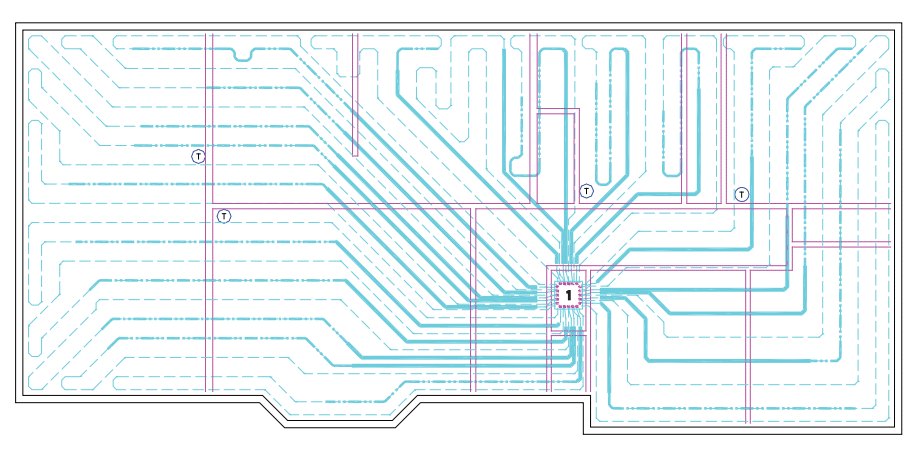 Foundation radiant heating piping diagram
