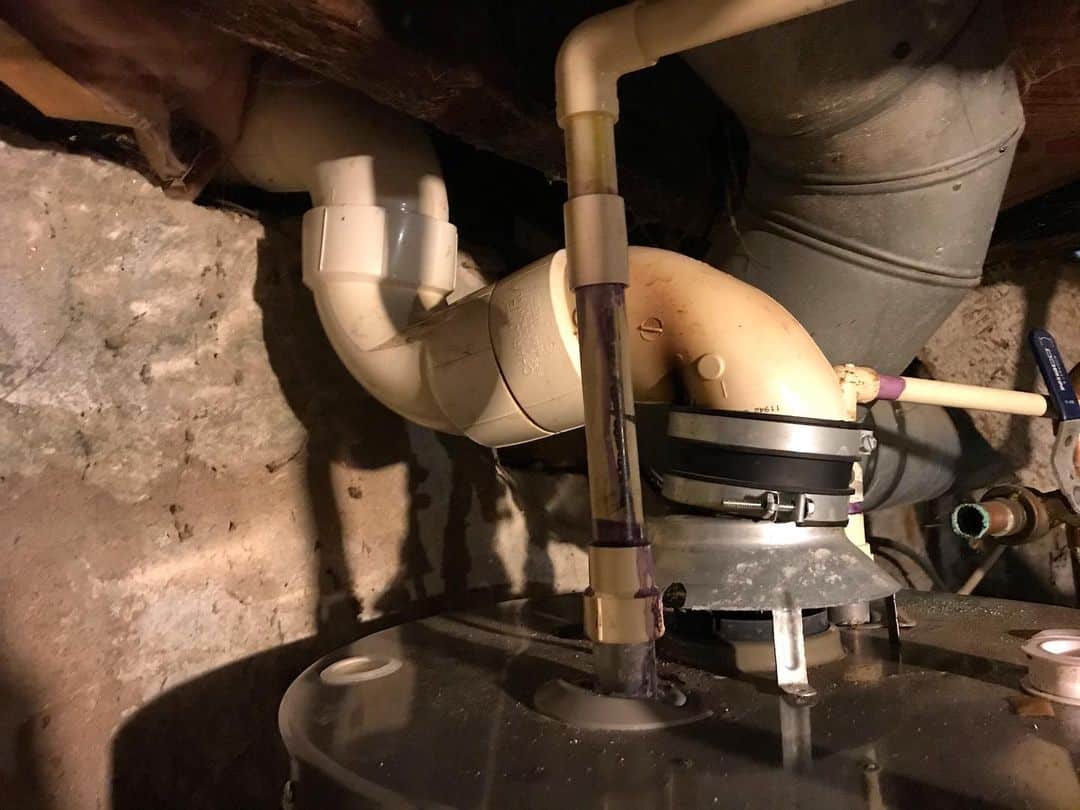 melted pvc pipe on gas water heater vent