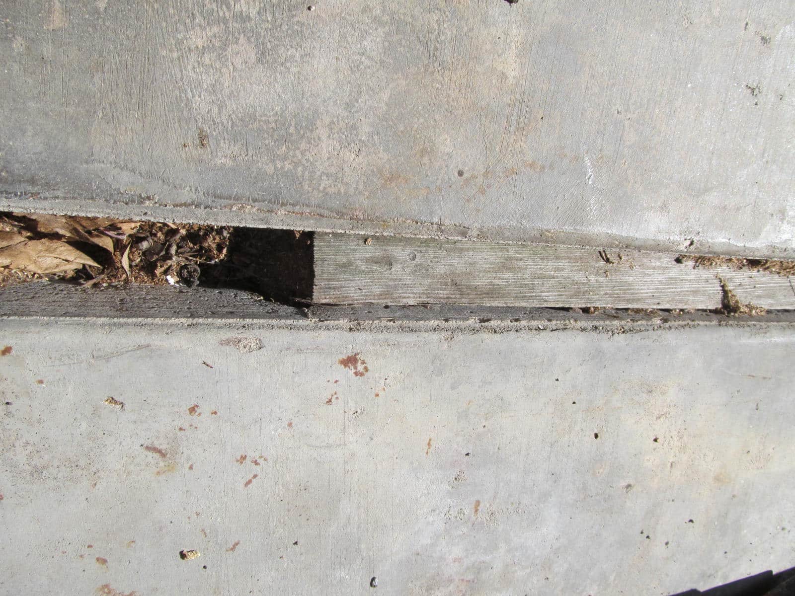 Wood 2 X 4 Control Joints In Concrete Walks, Drives and Patios